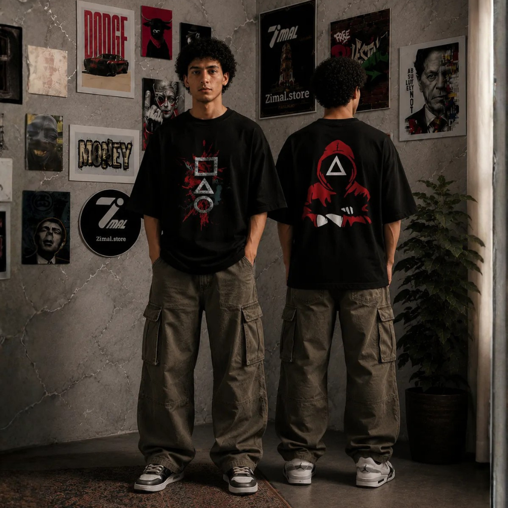 Zimal Player Survival Dual-Print Oversized Tee