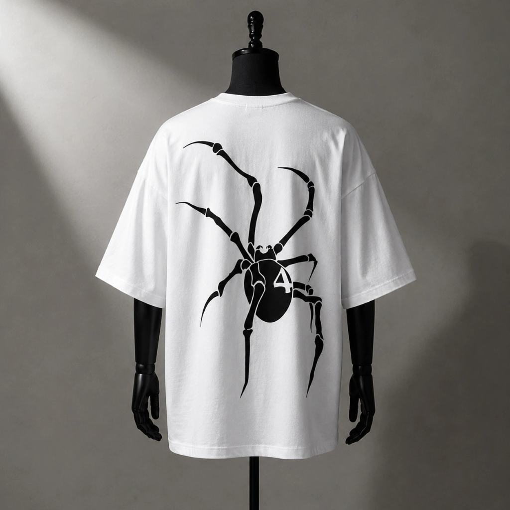 Shadow Spider Back Graphic Oversized Tee