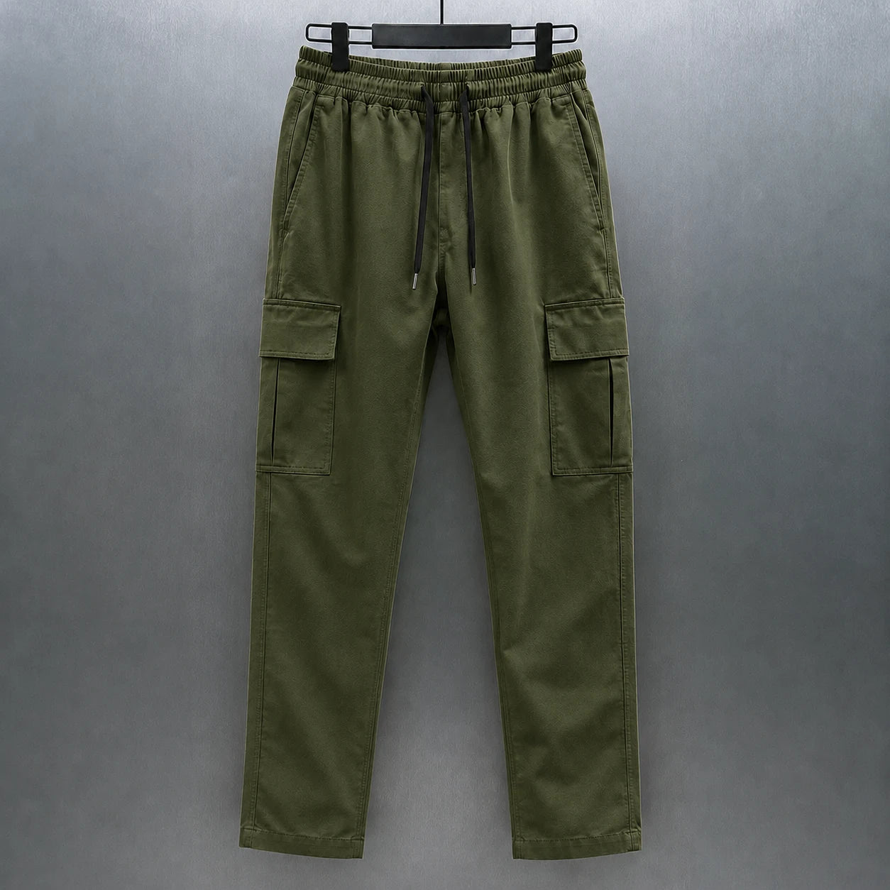 Men's Lightweight Drawstring Cargo Pants – Beige,Black&Olive Green