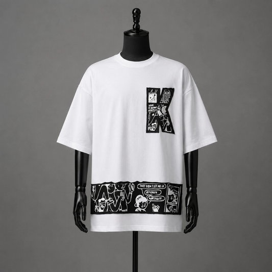 Premium Oversized Graphic Tee – "K" Edition
