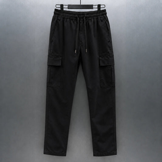 Men's Lightweight Drawstring Cargo Pants – Beige,Black&Olive Green