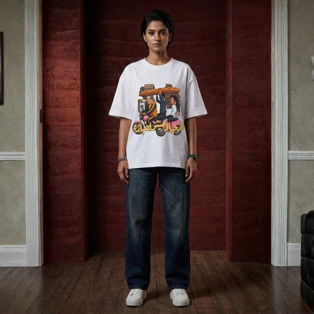 Desi Adventure Graphic Oversized T-Shirt – White