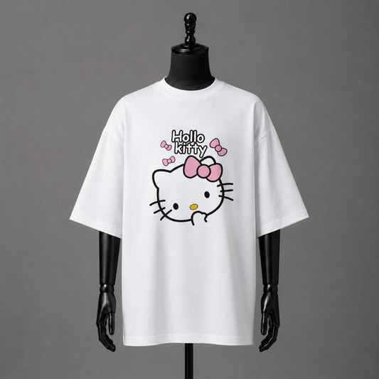 Cute Hello Kitty Oversized Graphic Tee