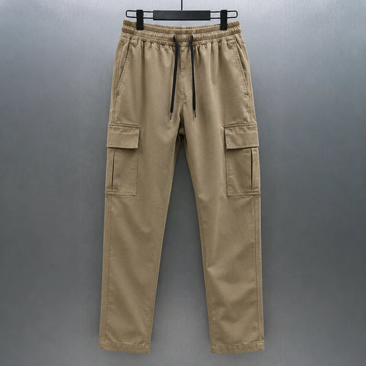 Men's Lightweight Drawstring Cargo Pants – Beige,Black&Olive Green